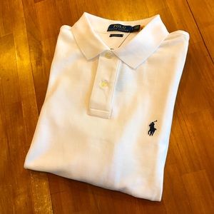 Polo by Ralph Lauren White Polo Shirt with Navy Pony
